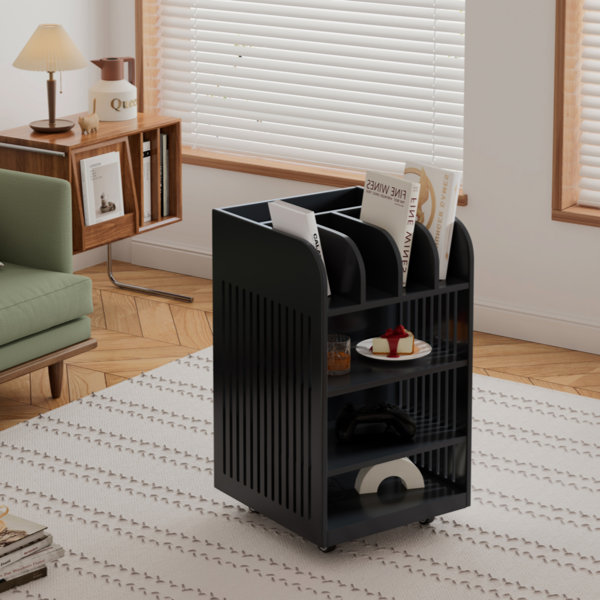 David 4 Tier Kitchen Island Cart With Spice Rack & Locking Casters